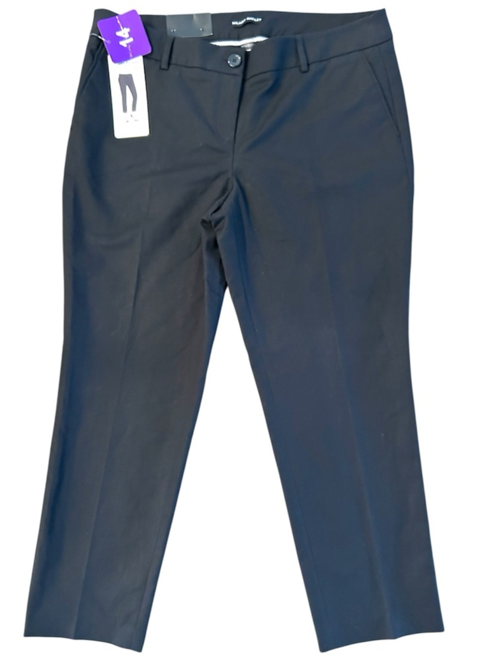 Hilary Radley Black Slim Leg Pants - Size 14 - 27" Inseam NWT